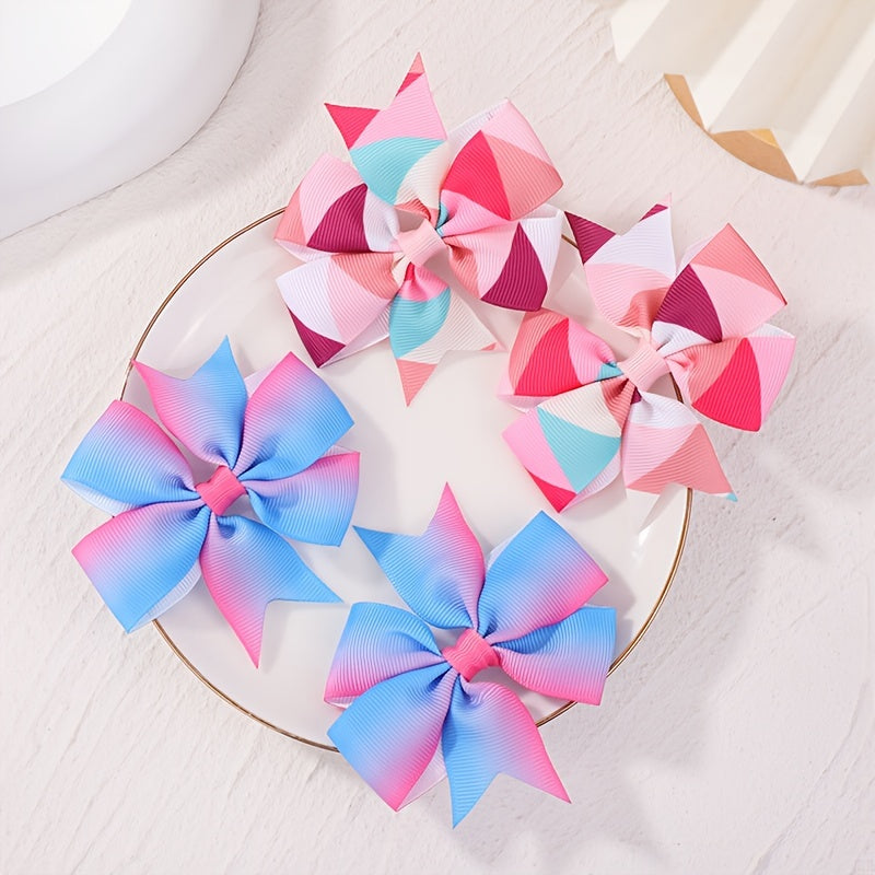 2pcs Bow Hair Clip Ponytail Clip Baby Girls Hair Accessories Set