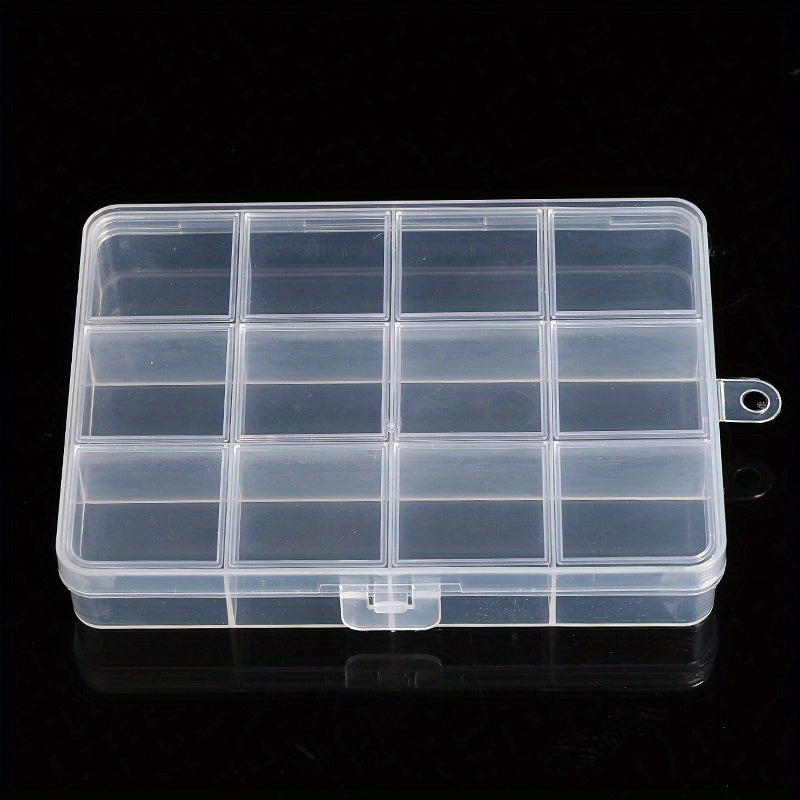 Transparent Storage Box Plastic Case Jewelry Organizer Pill Box