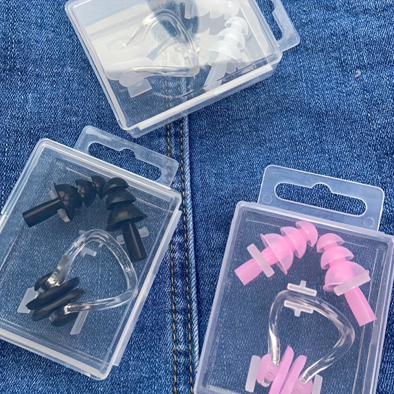 Waterproof Nose Clip Earplug Set for Swimming
