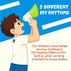 Sound Changer Toy w/ Handheld Speaker, 7 Effects, 5 Rhythms, Parties & Pranks