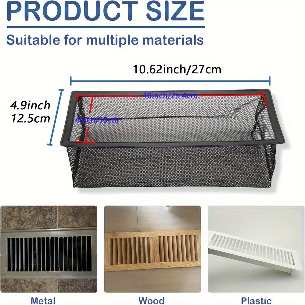 4pcs Floor Register Vent Cover Filter Net - Keep Bugs, Coins, Pet Hair Out
