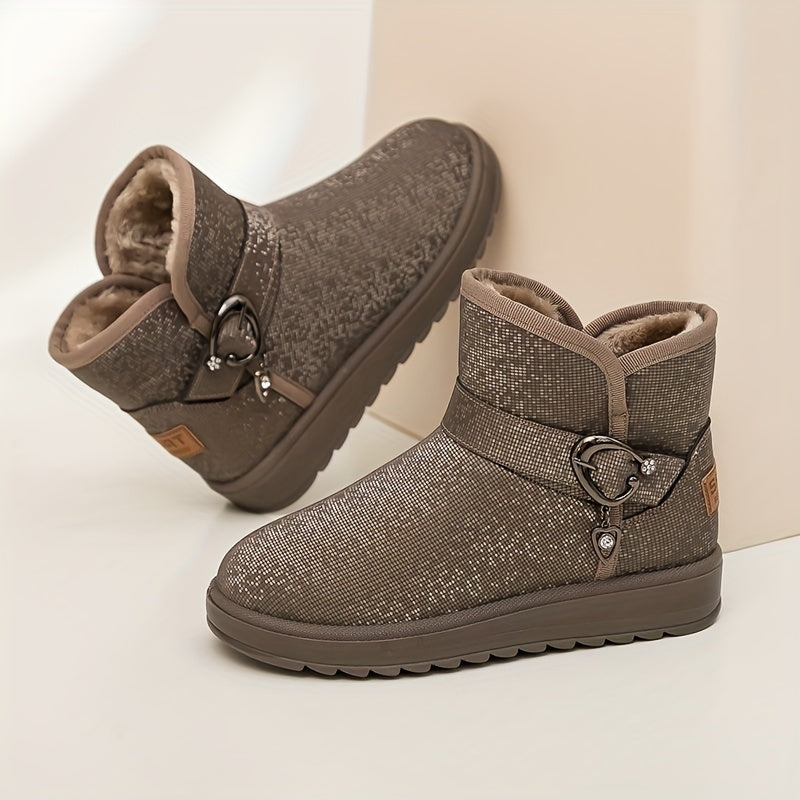 Women's Winter Snow Boots Medium Top Outdoor Shoes