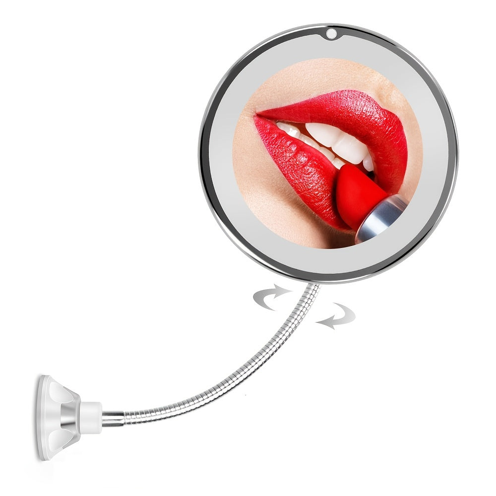 10X LED Vanity Mirror with Light Flexible Magnifying Makeup Mirror