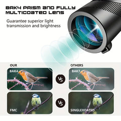 High Power 40X60 Monocular Telescope Smartphone Holder Tripod
