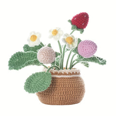 Beginner Crochet Kit Material Package DIY Flower Large Potted Ornament Tool