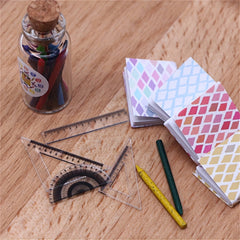 Dollhouse Plastic Ruler Model Accessories Realistic Learning Supplies