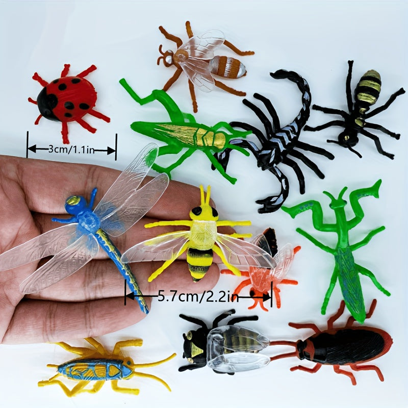 24pcs Mini Insect Toy Models Scientific Cognitive Puzzle Toys