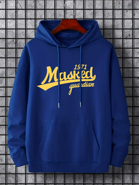 'Masked' Print Hoodie for Men