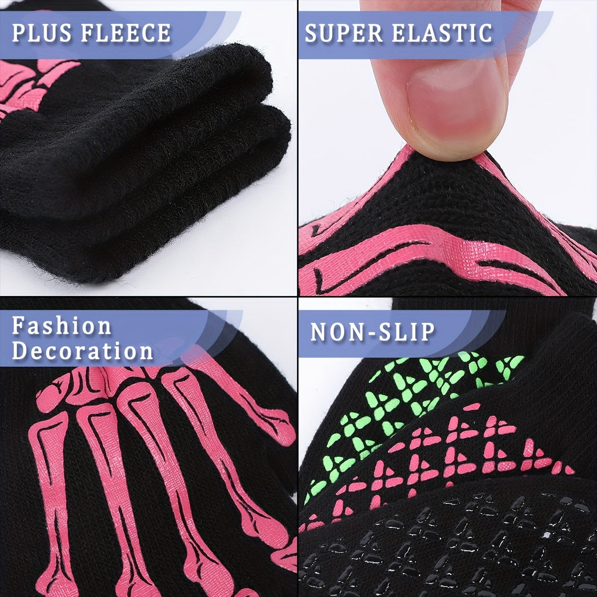 Men's Skull Skeleton Pattern Half Finger Gloves For Outdoor Halloween Gift