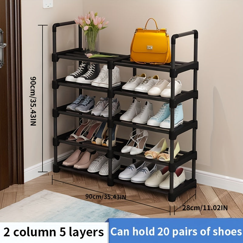 Double Row Shoe Rack Large Capacity Shoe Storage Organizer