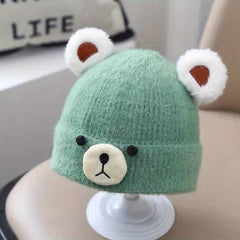 Children's Thickened Warm Bear Hats with Ear Protectors for Baby