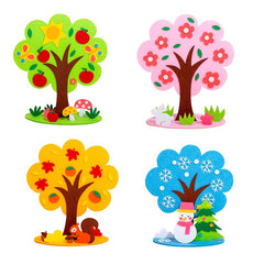 Kids 3D Four Seasons Tree Decoration DIY Puzzle Kit