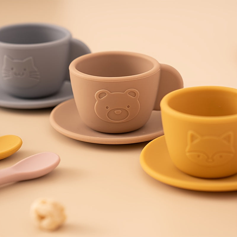 Kids Silicone Tea Party Set Pretend Play Kitchen Toy