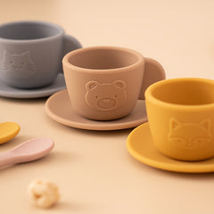 Kids Silicone Tea Party Set Pretend Play Kitchen Toy