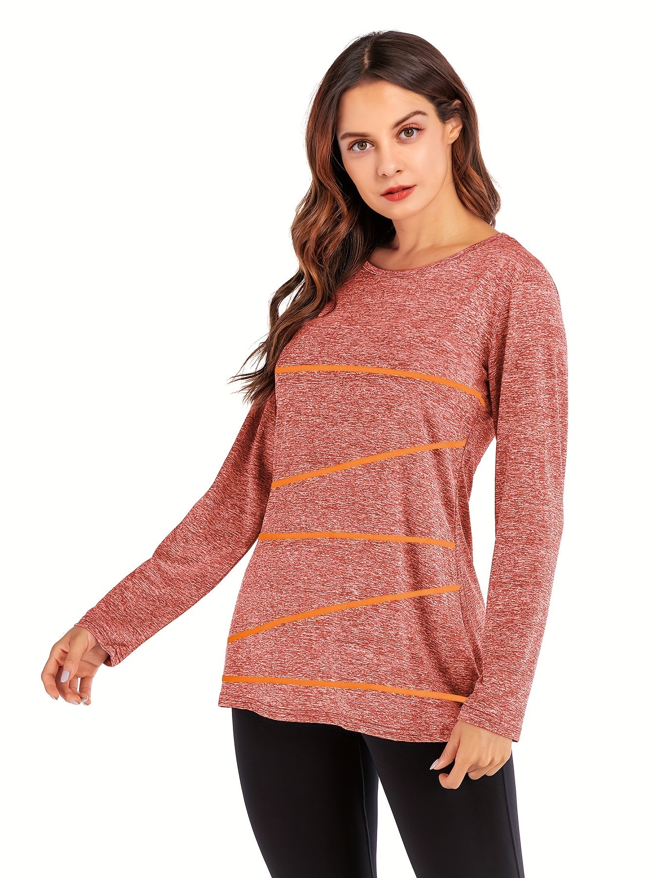 Criss Cross Back Long Sleeve Yoga Shirt Lightweight Quick Dry