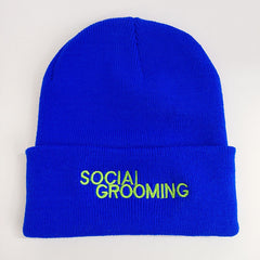 Letter Embroidered Knitted Hat Brimless Unisex Cap