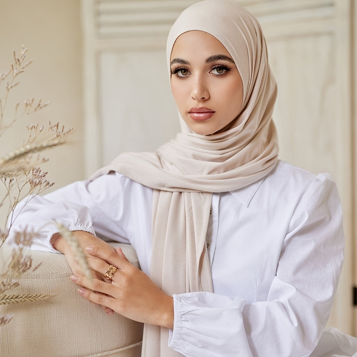 Stretchy Hijab Large Plain Maxi Scarf Shawl High Wrap Warm Eid Mothers