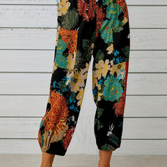 Women's Plus Size Boho Floral Print Wide Leg Joggers