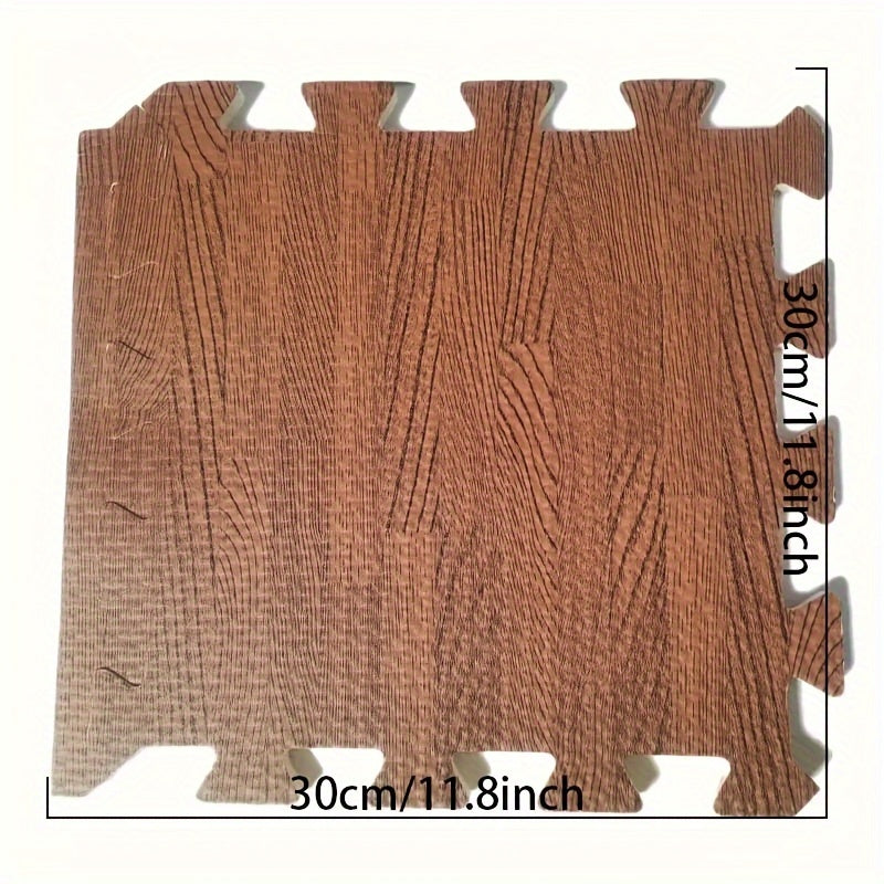 16pcs Plush Puzzle Foam Floor Mat - Interlocking Carpet Fluffy Area Rug
