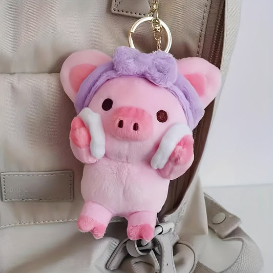 Pink Pig Plush Doll Keychain Backpack Pendant Christmas Gift