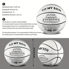 Engraved Training Basketball with Pump