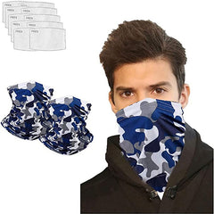 2 Pcs Neck Gaiter Bandana Half Face Balaclava Headwear Headgear Infinity Scarf
