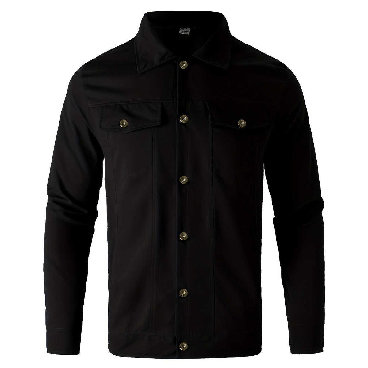 Men's Turndown Collar Chest Pocket Casual Jacket