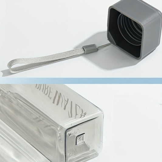 Square Water Cup Portable Leakproof Heat Resistant Plastic Bottle