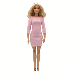 Doll Long Sleeved Dress 30 cm Mixed Colors Model Party Costume