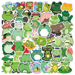 Frog Doodle Stickers for Motorcycle Luggage Waterproof Stickers