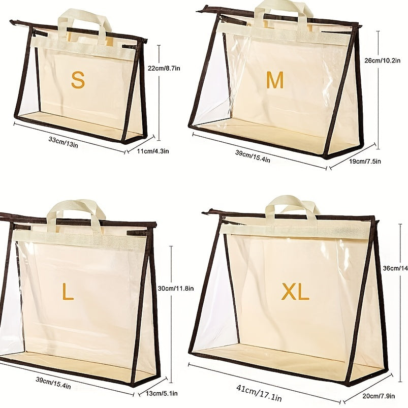 Transparent Storage Handbag Dustproof & Moistureproof Bag Organizer