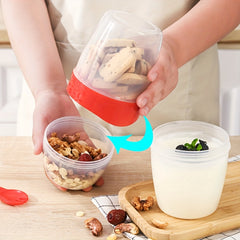 Portable Double Layer Salad Cup with Spoon