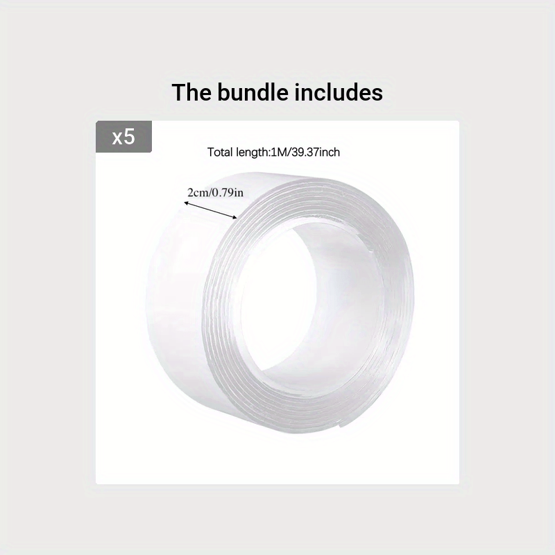 Heavy Duty Double Sided Tape Clear Mounting Sticky Adhesive