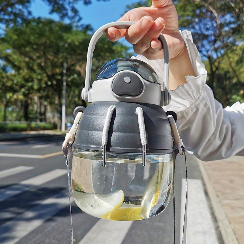 1500ml Bear Shaped Water Cup Lightweight Large Capacity Straw Cup