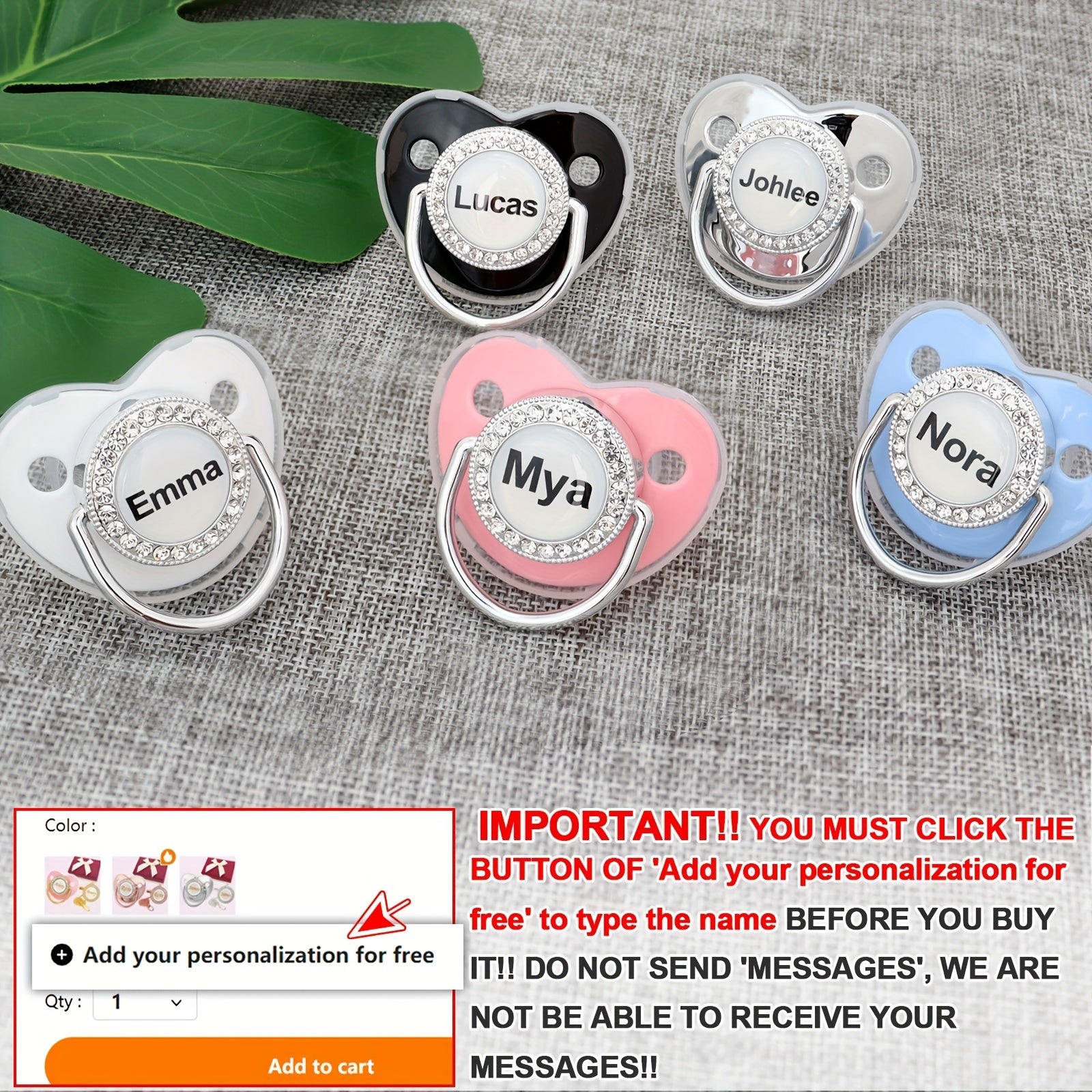 Custom Baby Pacifier With Clips Personalized Sleep Coaxing Artifact