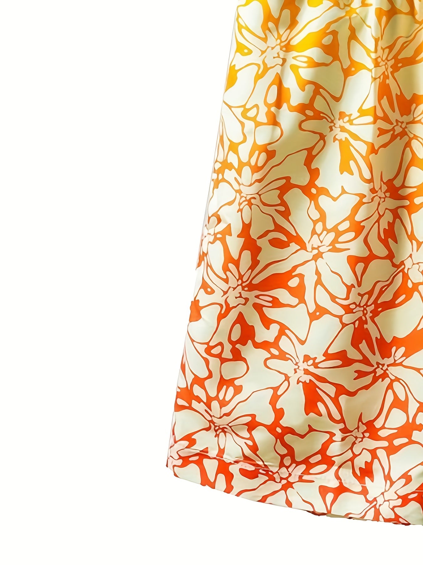 Gradient Flowery Print Shorts Casual Summer Pool Beach Shorts Men's Lounge Short