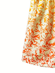 Gradient Flowery Print Shorts Casual Summer Pool Beach Shorts Men's Lounge Short