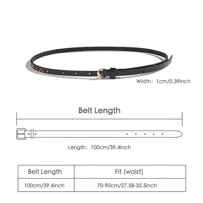 3pcs Braided Pattern PU Belt Solid Square Pin Buckle Belt Embossed Girdle