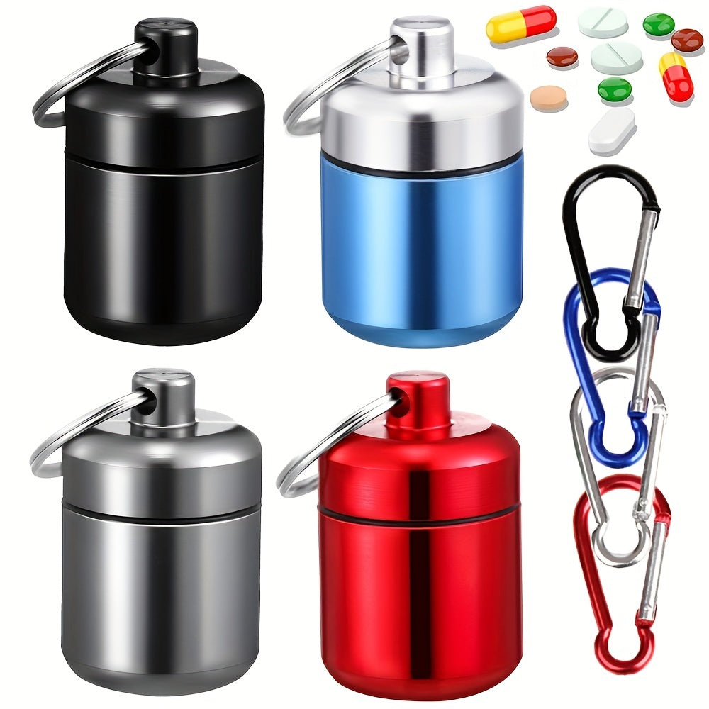 4pcs Waterproof Pill Organizer for Travel and Outdoor Activities