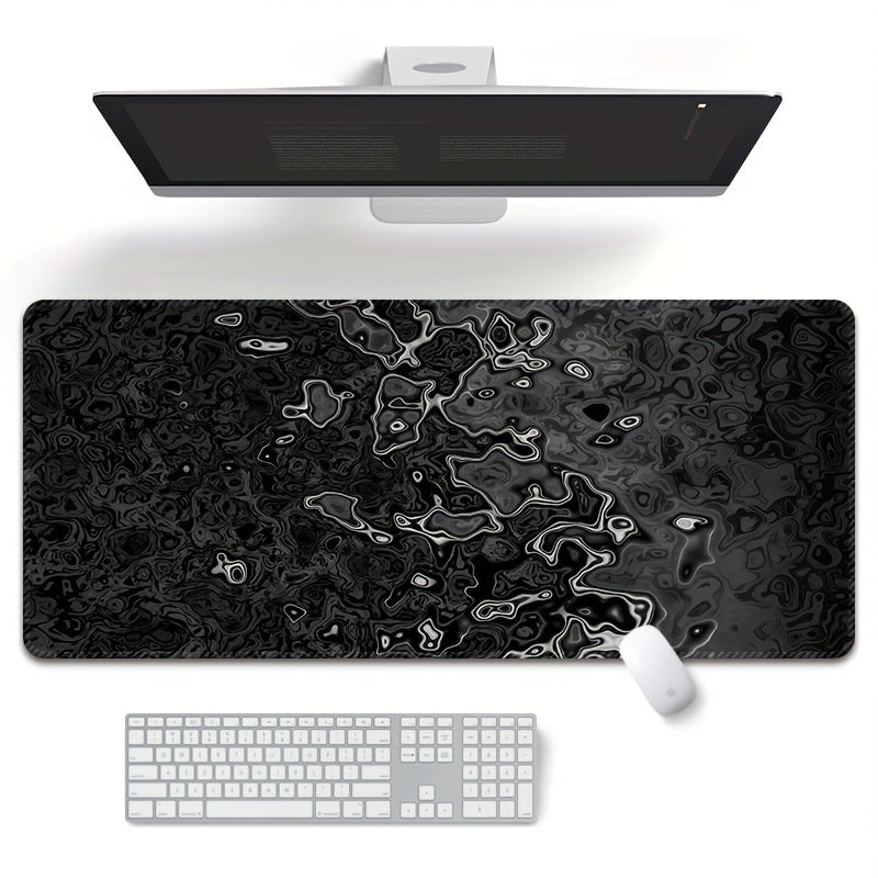 Large Dark Gray Gaming Mouse Pad Non-Slip Rubber Material Office Use