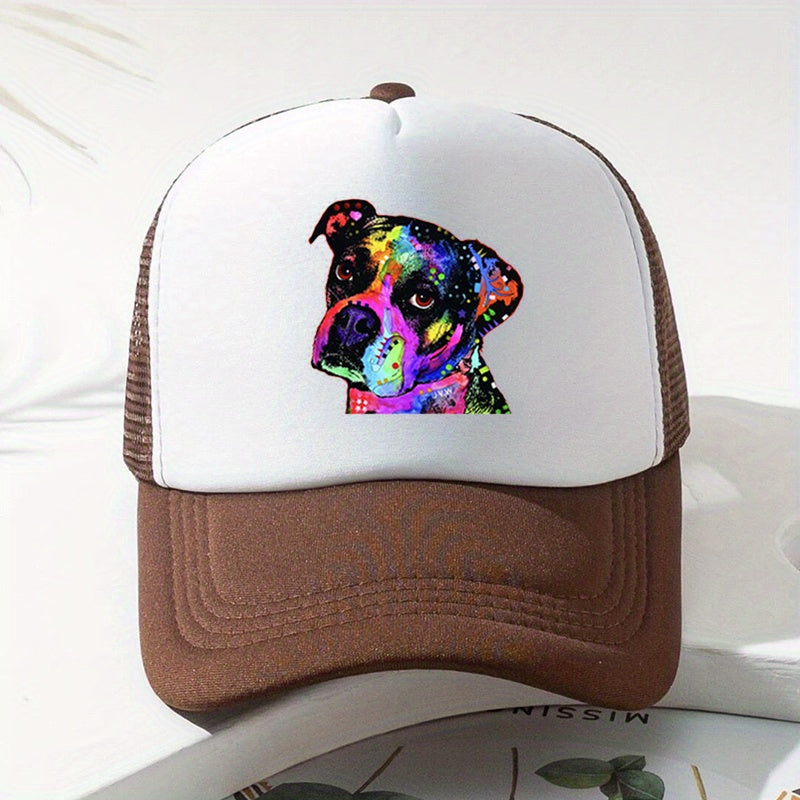 Pug Dog Print Baseball Cap Outdoor Sunshade Fishing Hat