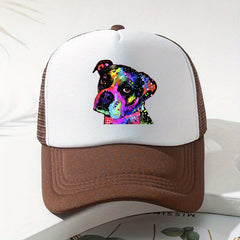Pug Dog Print Baseball Cap Outdoor Sunshade Fishing Hat