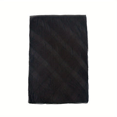 Solid Pleated Scarf Classic Hijab Casual Shawl Silk Bandana Women Neckerchief