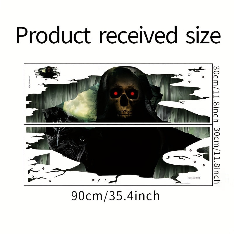 Halloween Decorative Wall Stickers Horror Skull Floor Decoration Self-adhesive