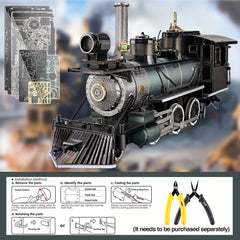 Piececool Steam Locomotive Metal Puzzle Model Kit - Adult Challenge