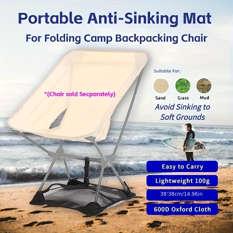 Portable Sand Cover Prevents Camping Chairs from Sinking