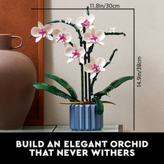 Artificial Orchid Plant Building Set Flowers 10311 Home Decor Adults