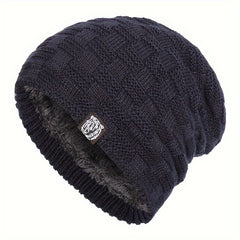 Knitted Winter Beanie Hat Fleece Lined Ear Protection
