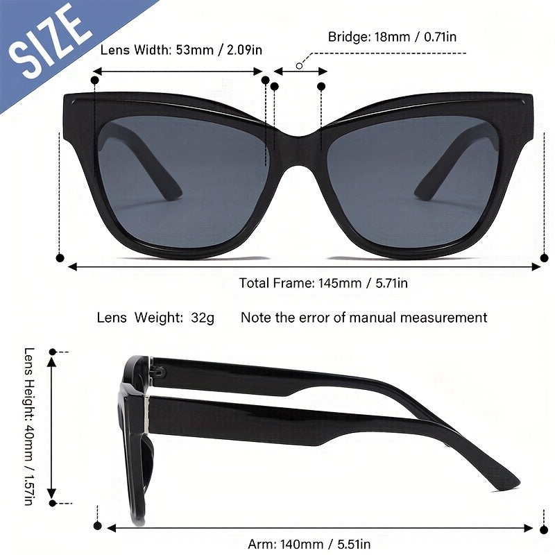 Large Cat Eye Sunglasses UV400 Sun Shades Retro Style