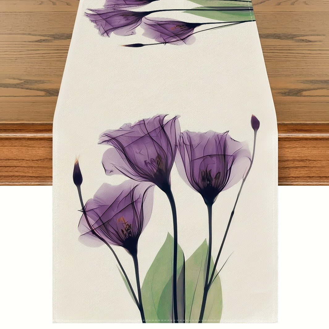 Polyester Rectangle Table Runner Balinese Pleated Holiday Decoration